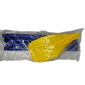 Portable Collapsible Spare Emergency 50" Dingy Inflatable Boat Oars Blue Plastic